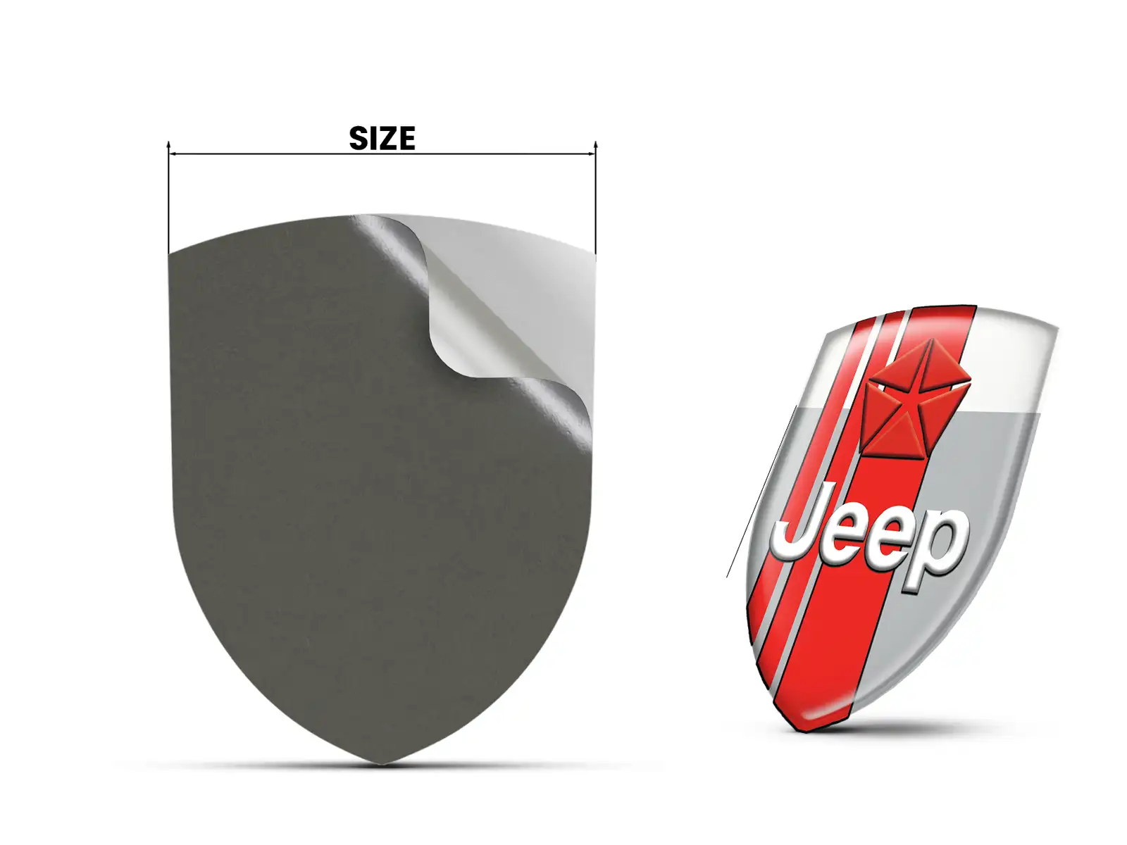 Jeep Domed Decals Sticker Car Max Lasting Pro Style